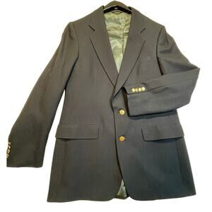 Christian Dior Monsieur mens Black Blazer 42L Gold Buttons Vintage Made USA